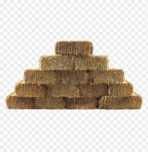 pyramid of straw bales Isolated Item on Transparent PNG