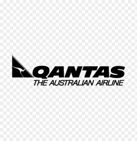 qantas the australian airline vector logo Isolated PNG Graphic with Transparency