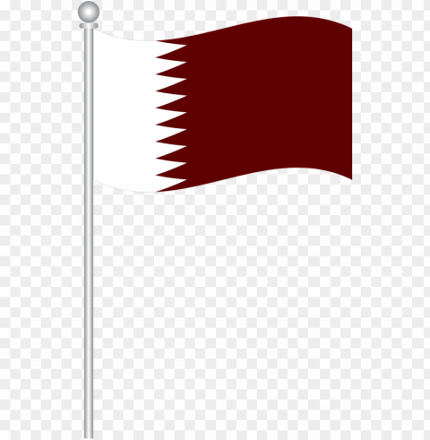 qatar flag on pole illustration High-quality PNG images with transparency