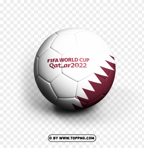 qatar flag soccer football against a plain no background 3d rendering High-resolution transparent PNG images set