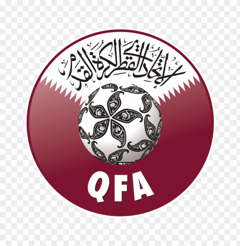 Qatar Football Team Logo Clear Background Isolated PNG Illustration