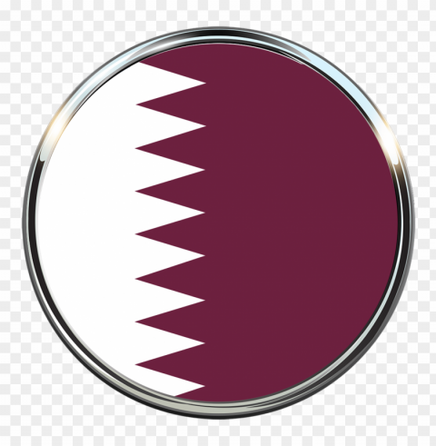 qatar round flag icon Clear Background Isolated PNG Object