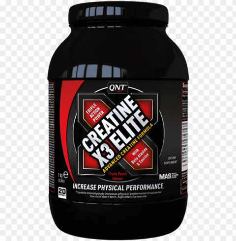 qnt direct creatine x3 elite fruit punch 1 kg - bodybuilding supplement Isolated Graphic with Transparent Background PNG
