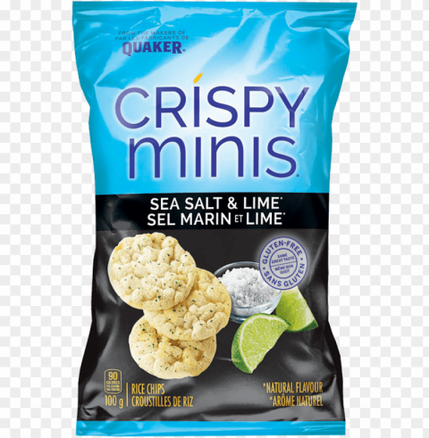 quaker crispy minis sea salt & lime flavour rice - quaker crispy minis PNG Graphic Isolated with Transparency