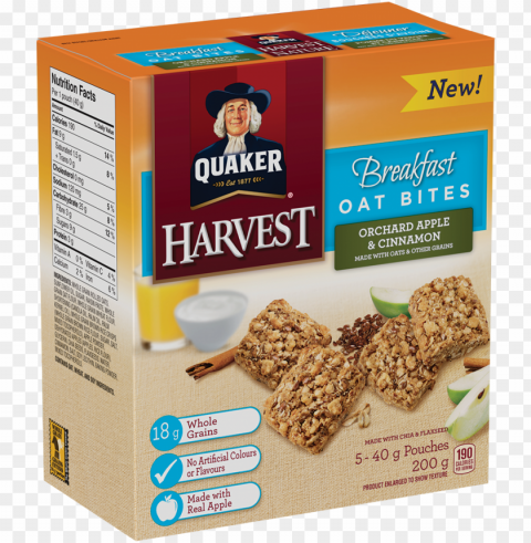 quaker harvest orchard apple & cinnamon oat bites - quaker harvest breakfast strawberry fruit filled squares PNG graphics with clear alpha channel selection