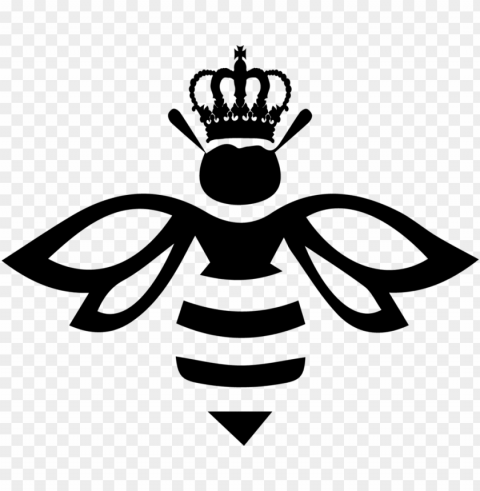 queen bee logo CleanCut Background Isolated PNG Graphic