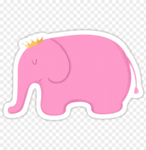 queen pink elephant redbubble sticker - pink elephant cartoo Transparent PNG images bulk package