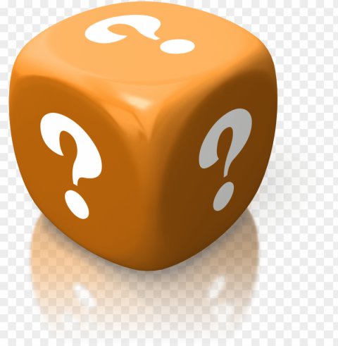 question marks on a golden die - any questions animated PNG high resolution free