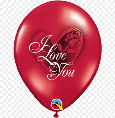 quick view - 'love you' latex balloons PNG images with alpha channel diverse selection