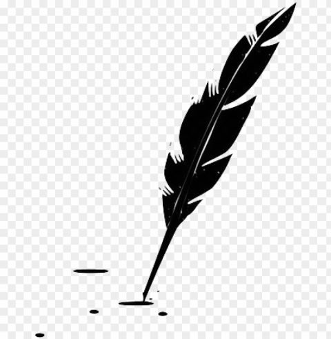 quill feather pen PNG format with no background