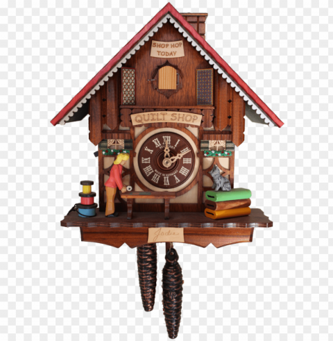 quilt shop cuckoo clock facts - quilting cuckoo clock PNG files with alpha channel