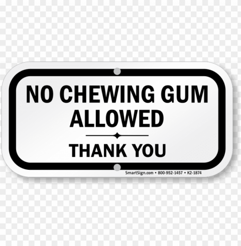quotes about bubble gum - no chewing gum allowed Isolated Element with Transparent PNG Background