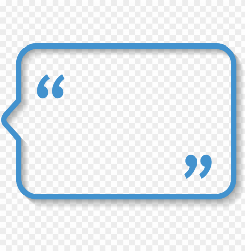 quotes blue bubble rectangle dialog box quotes Clear background PNG graphics