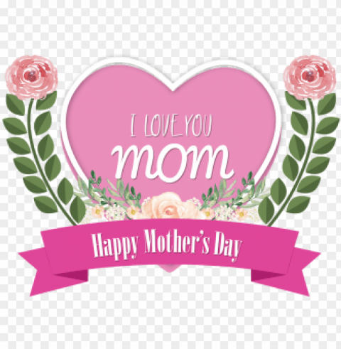Qwe Love You Momy Isolated Item On Clear Transparent PNG