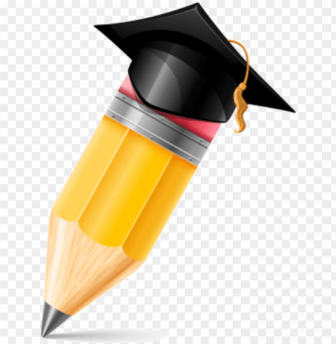 raduate drawing pencil - graduation pencil clipart HighResolution Transparent PNG Isolated Graphic