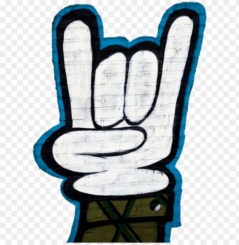 raffiti hand signals corna - graffiti thug life Isolated Object in Transparent PNG Format