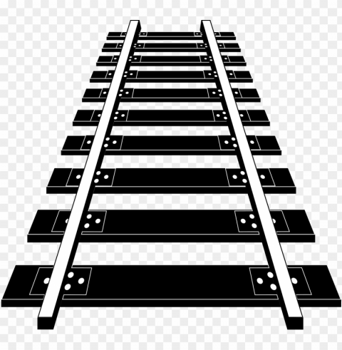 railroad tracks image free download - railway track clipart Clear Background Isolated PNG Icon