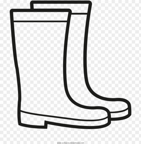 rain boots coloring page - rain boots ico PNG Image with Isolated Graphic Element