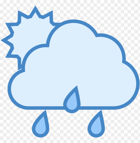 rain cloud icon - ico Transparent Background Isolated PNG Item