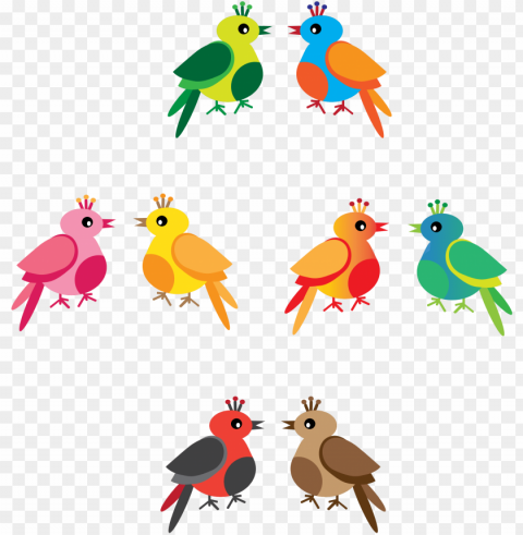 rainbow birds Transparent PNG image free