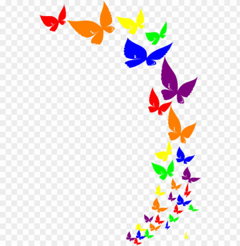 rainbow butterfly - mother's day for auntie Isolated Subject with Clear Transparent PNG
