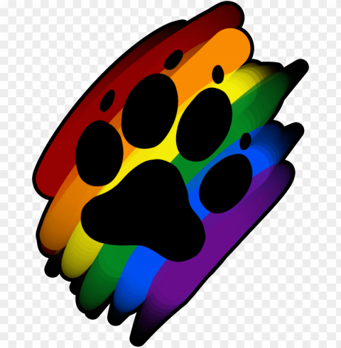 rainbow clipart dog - rainbow dog paw print Transparent PNG graphics variety