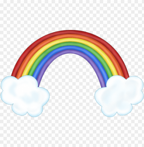 Rainbow Cloud Transparent Background Isolation In HighQuality PNG