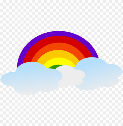 rainbow cloud Transparent Background PNG Isolated Art