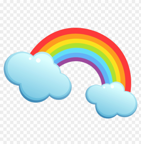 rainbow cloud Transparent Background PNG Object Isolation