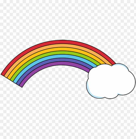 rainbow cloud Transparent Cutout PNG Isolated Element