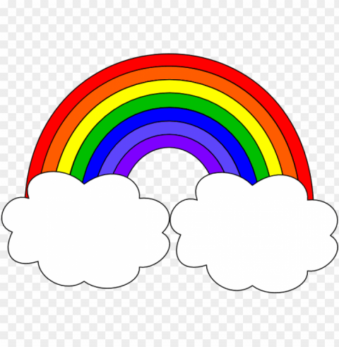 rainbow cloud PNG file with no watermark