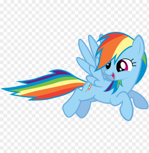 Rainbow Dash Flying - My Little Pony Flyi Isolated Element In HighResolution Transparent PNG