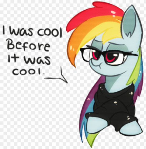rainbow dash with glasses PNG files with transparent canvas collection