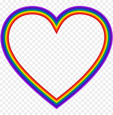 rainbow heart color computer icons - rainbow heart frame High-resolution PNG images with transparency wide set