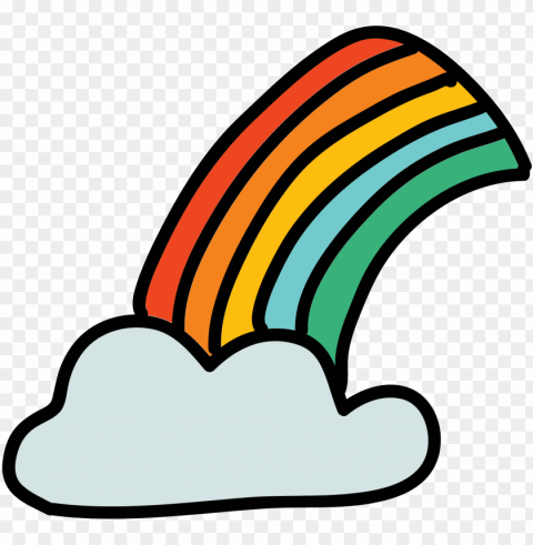 rainbow icon - 彩虹 icon Transparent Background PNG Object Isolation