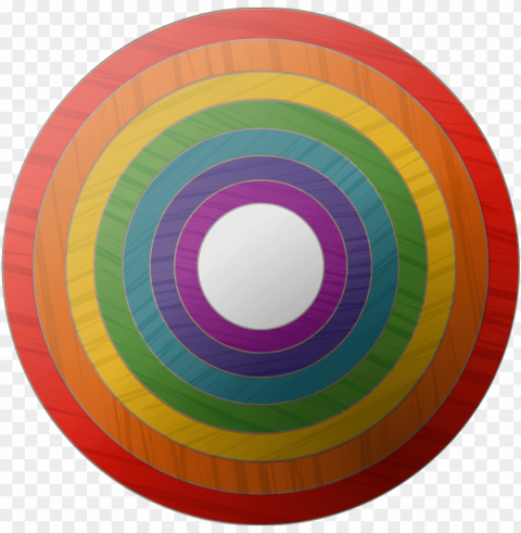 rainbow target PNG Image with Isolated Icon