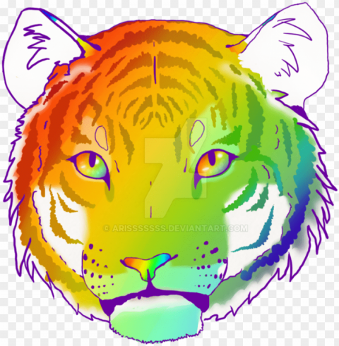 rainbow tiger PNG images with transparent canvas assortment PNG transparent with Clear Background ID e2aecd6d