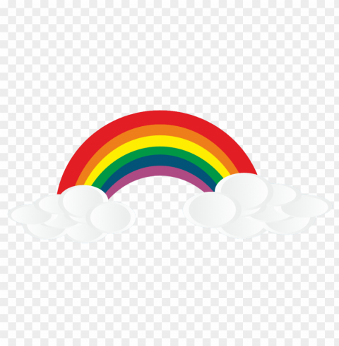 rainbows and clouds PNG transparent elements compilation