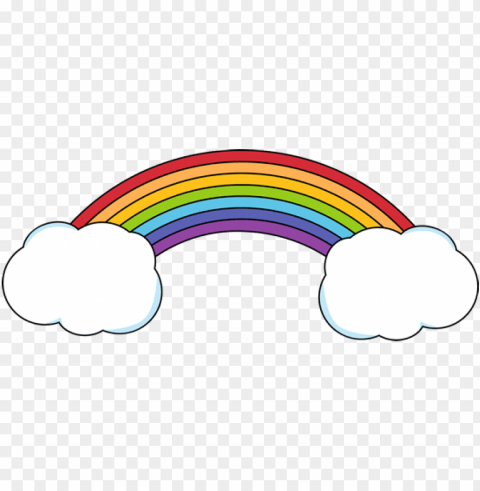 rainbows and clouds PNG transparent elements complete package
