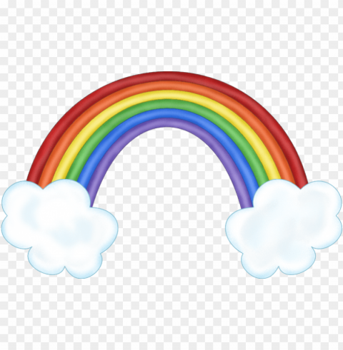 rainbows and clouds PNG transparent elements package