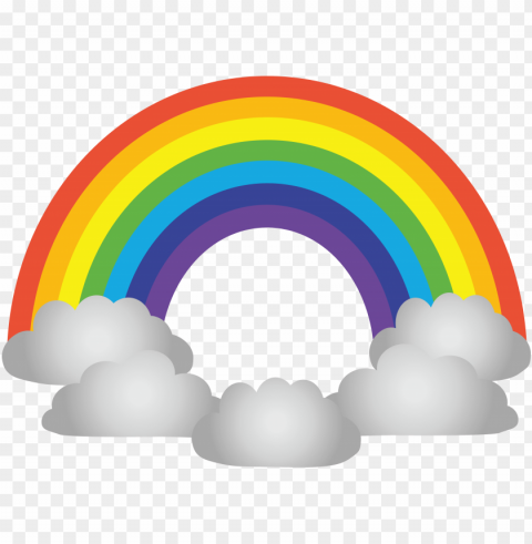 rainbows and clouds PNG transparent graphic