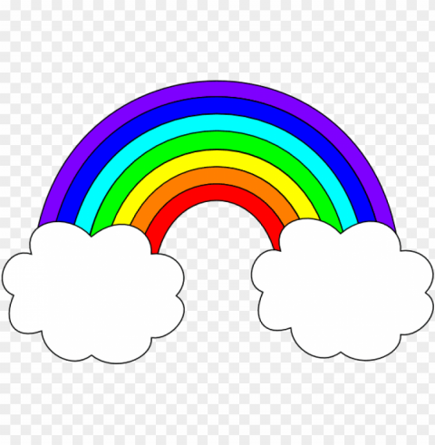 rainbows and clouds PNG transparent images for printing