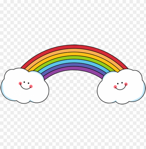 rainbows and clouds Isolated Item on Transparent PNG Format