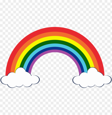 rainbows and clouds Isolated Item with Transparent Background PNG
