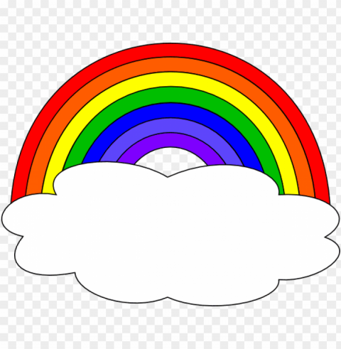 rainbows and clouds Isolated Object in Transparent PNG Format