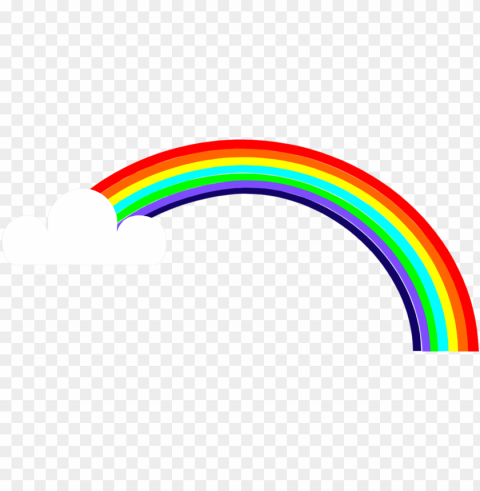 rainbows and clouds Isolated PNG Element with Clear Transparency