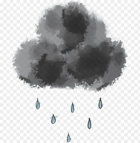 raincloud - rain cloud ClearCut Background PNG Isolation