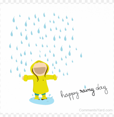rainy season Clean Background Isolated PNG Illustration