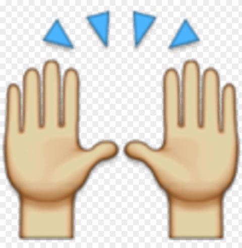 raised hands emoji 128 - hands up emoji PNG Graphic Isolated with Transparency