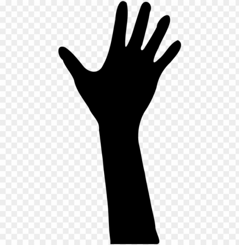 raising hand silhouette PNG transparent images extensive collection